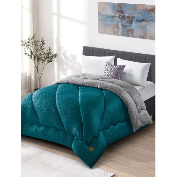 Κουβερτοπάπλωμα Υπέρδιπλο Madi Lunora Πετρόλ 220x240