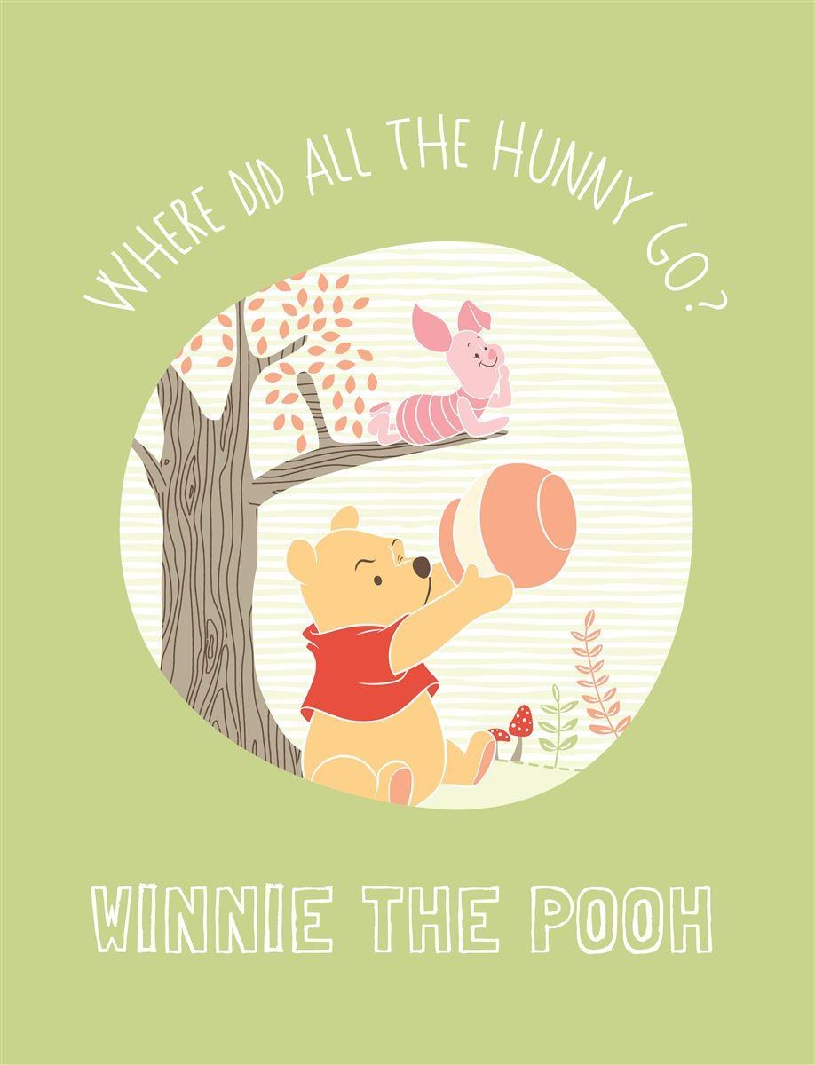 Κουβέρτα Βελουτέ Κούνιας Disney Dimcol Digital Print Winnie 01 110x140