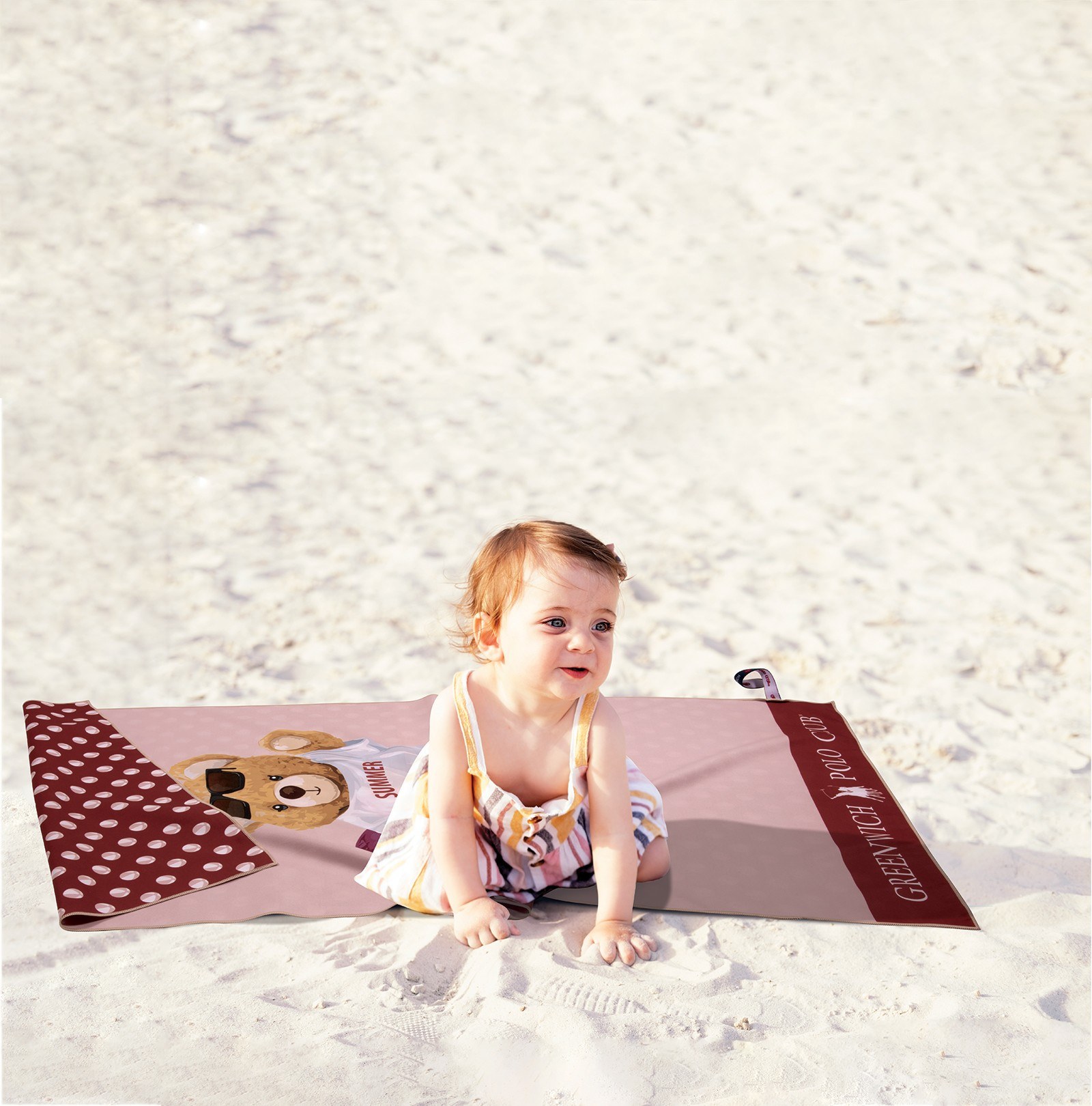 Πετσέτα Θαλάσσης Greenwich Polo Club 70x140 3878 Nude- Ροζ