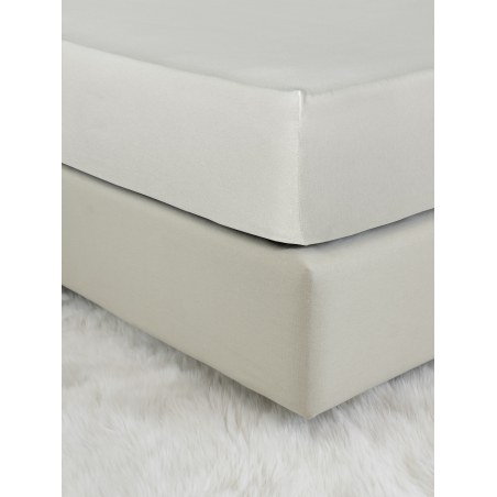 Σεντόνι Υπέρδιπλο Jersey με Λάστιχο Nima Tender Oat Beige 160x200+40