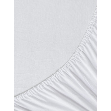 Σεντόνι King Size Jersey με Λάστιχο Nima Tender White 180x200+40