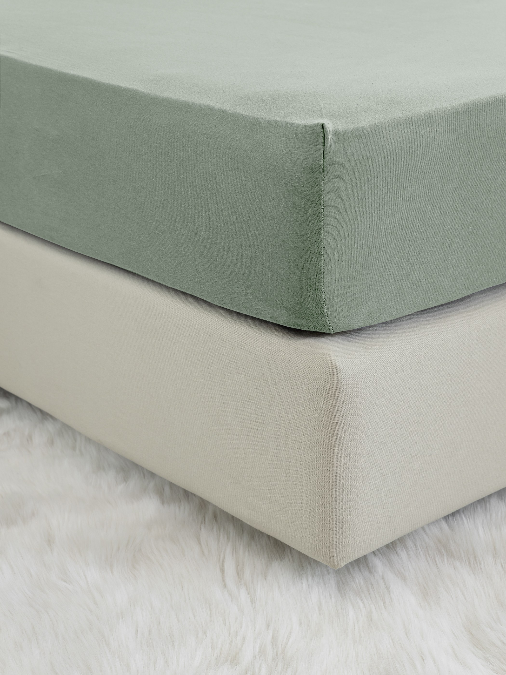 Σεντόνι King Size Jersey με Λάστιχο Nima Tender Rock Green 180x200+40