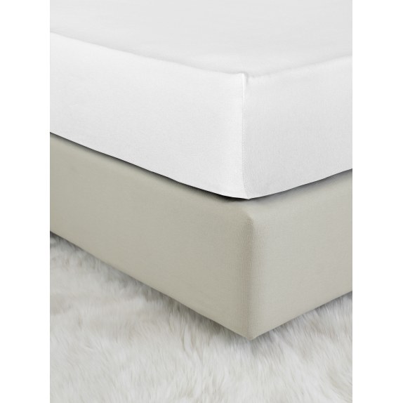 Σεντόνι Ημίδιπλο Jersey με Λάστιχο Nima Tender White...