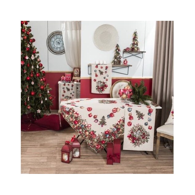 Χριστουγεννιάτικη Τραπεζομάντηλο Teoran Tree...