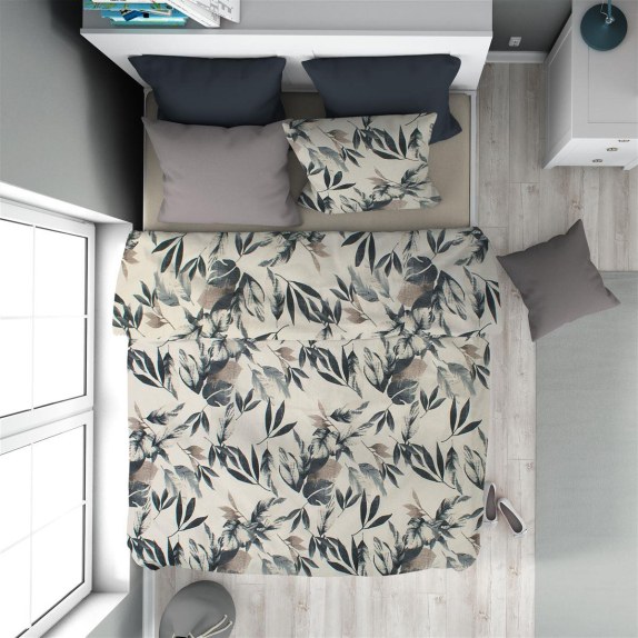 Παπλωματοθήκη Μονή Dimcol Ευριδίκη 710 160x240 Ecru-Black