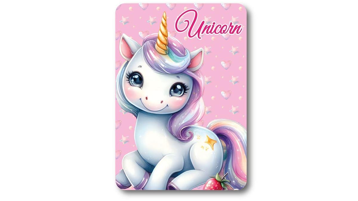 Κουβέρτα Fleece Κούνιας Dimcol Unicorn 56 100x140 Pink