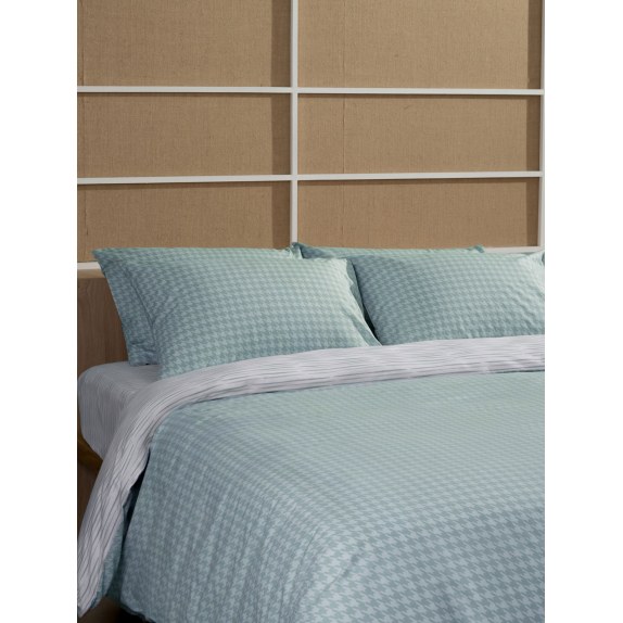 Σετ Σεντόνια Cotton Feelings 2064 Aqua Υπέρδιπλο με...