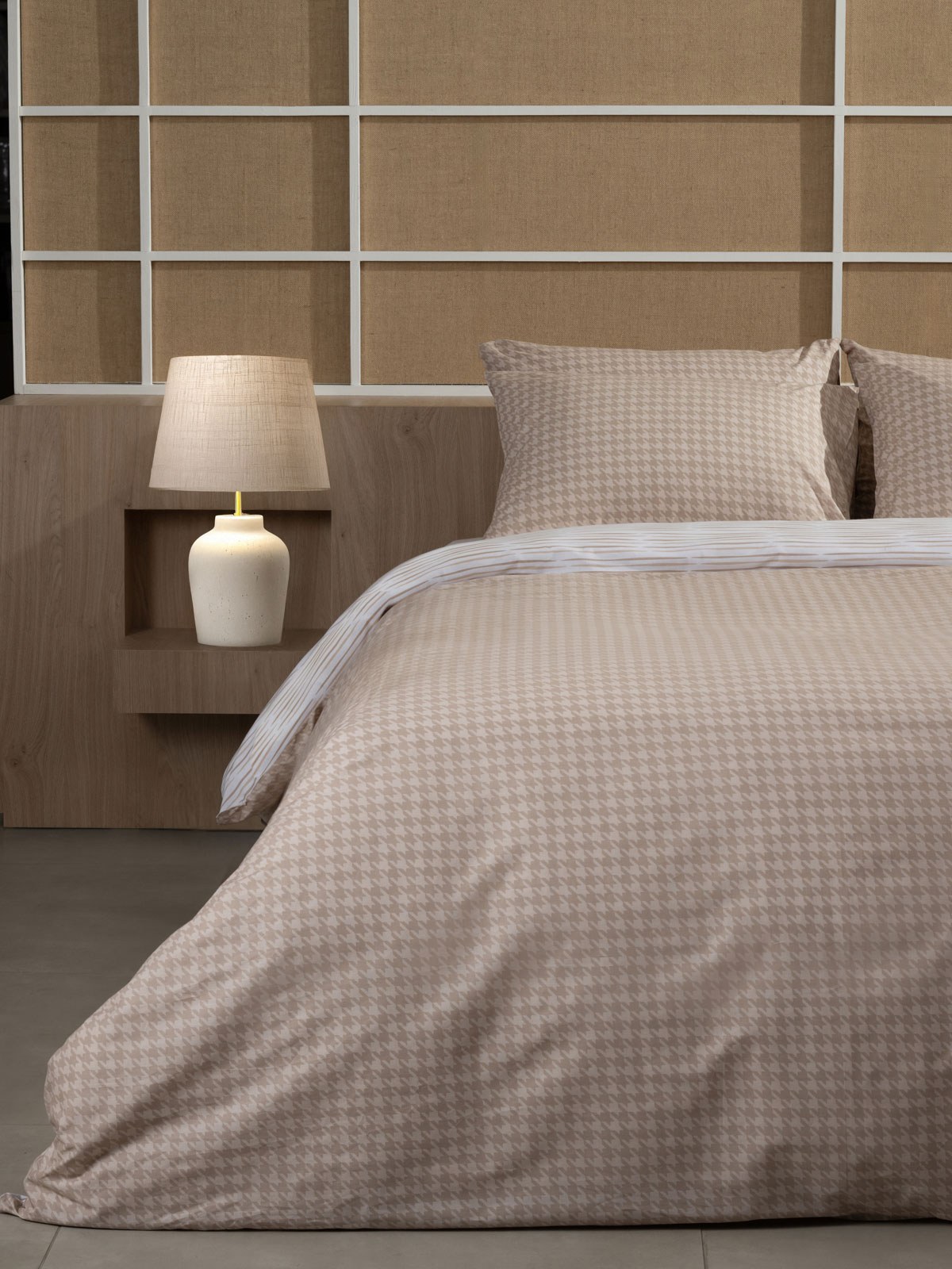 Σετ Σεντόνια Cotton Feelings 2064 Beige Υπέρδιπλο (235x