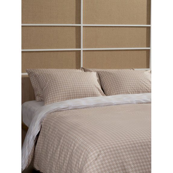 Σετ Σεντόνια Cotton Feelings 2064 Beige Υπέρδιπλο με...