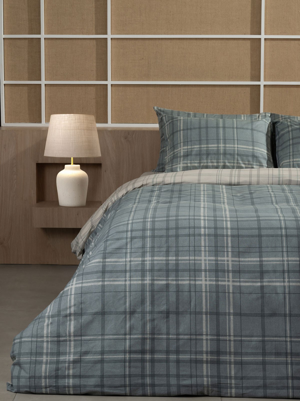 Σετ Σεντόνια Cotton Feelings 2066 Aqua Υπέρδιπλο (235x2