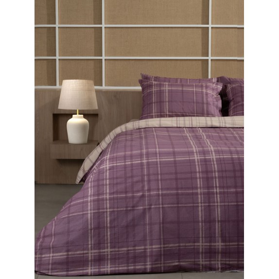 Σετ Σεντόνια Cotton Feelings 2066 Mauve Υπέρδιπλο...