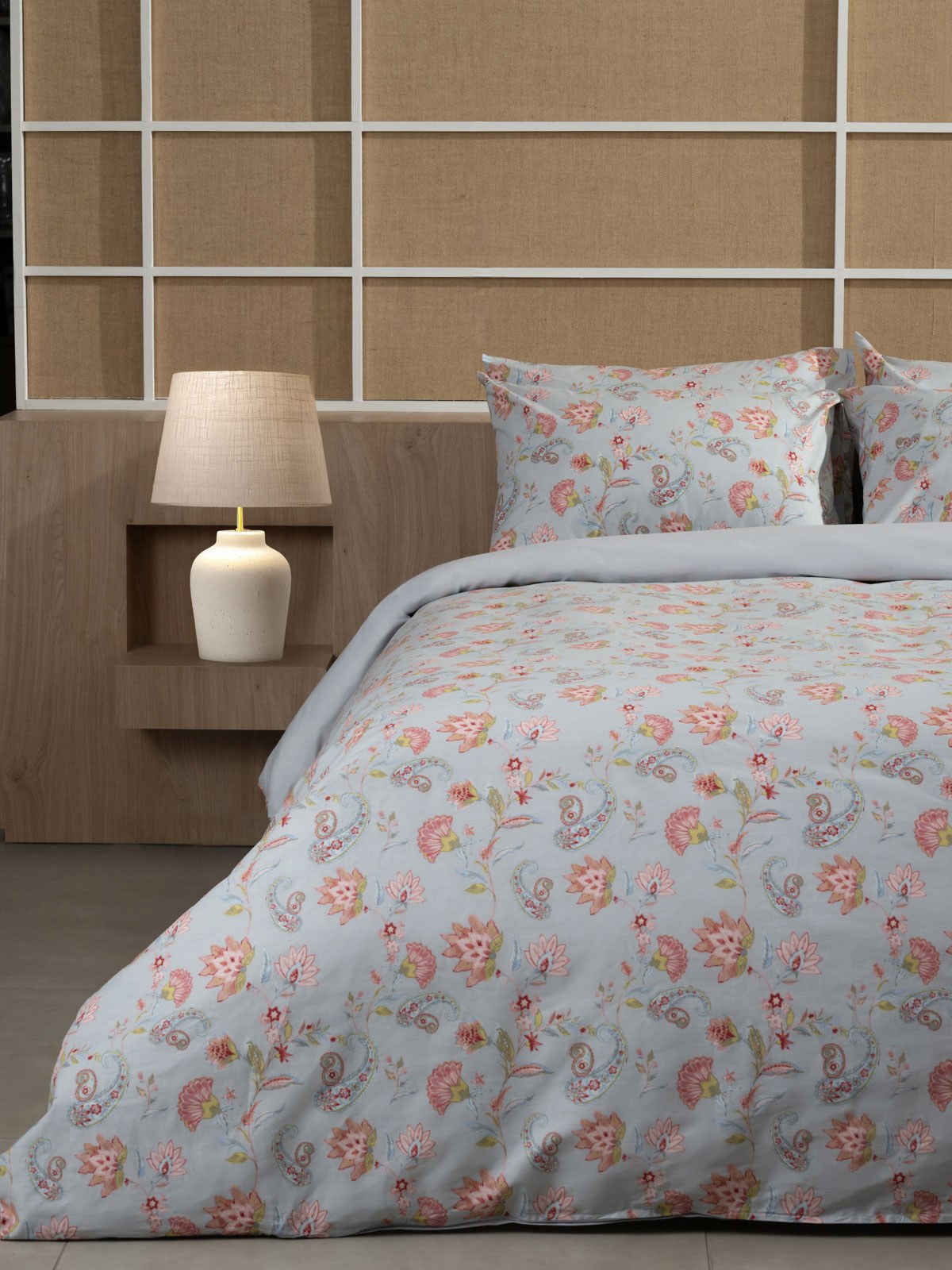 Σετ Σεντόνια Cotton Feelings 2068 Grey Υπέρδιπλο (235x2