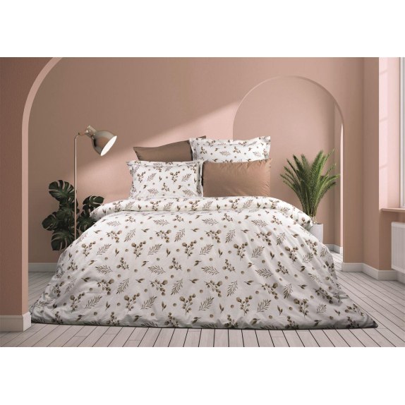 Παπλωματοθήκη Υπέρδιπλη Dimcol Μυρτώ 352 220x240 Beige