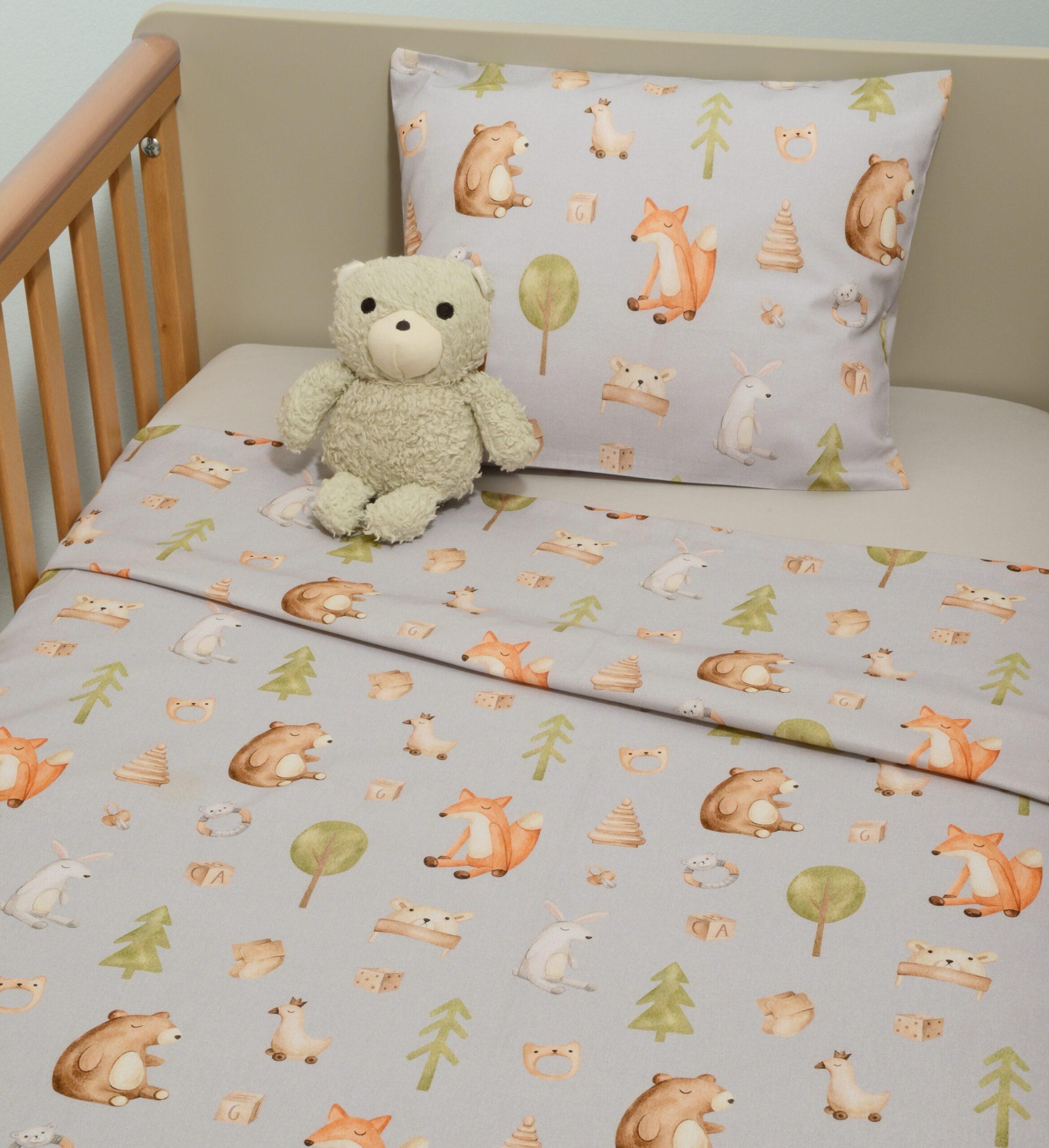 Σεντόνια Κούνιας Σετ 3τ -110x170 με λάστιχο Des -427 Oliver Baby