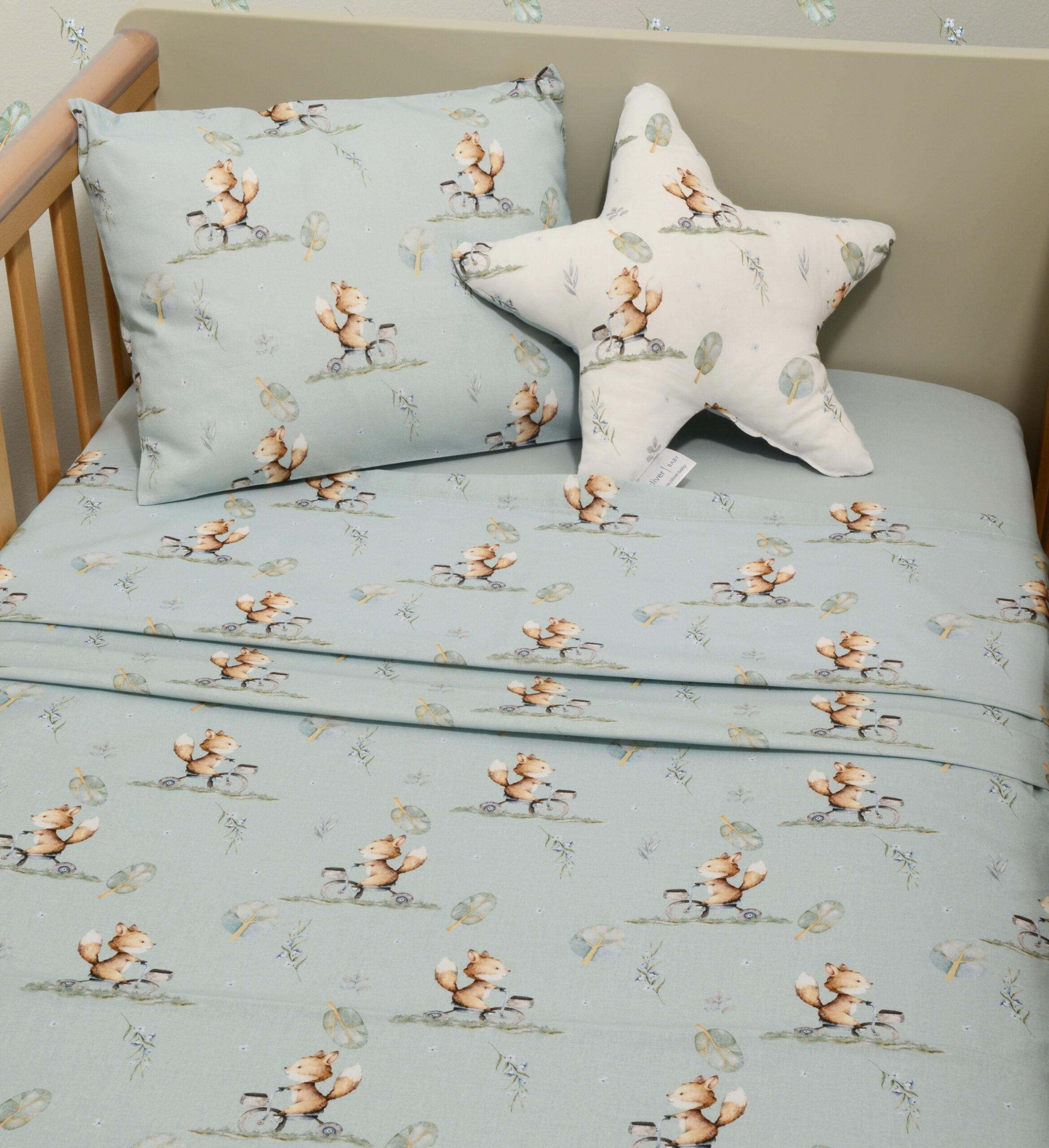 Σεντόνια Κούνιας Σετ 3τ -110x170 με λάστιχο Des -429 Oliver Baby