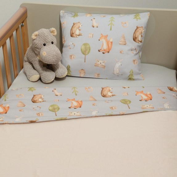 Minky ΝEW Κουβέρτα Κούνιας Διπλής Όψης 100x150 Des -427...