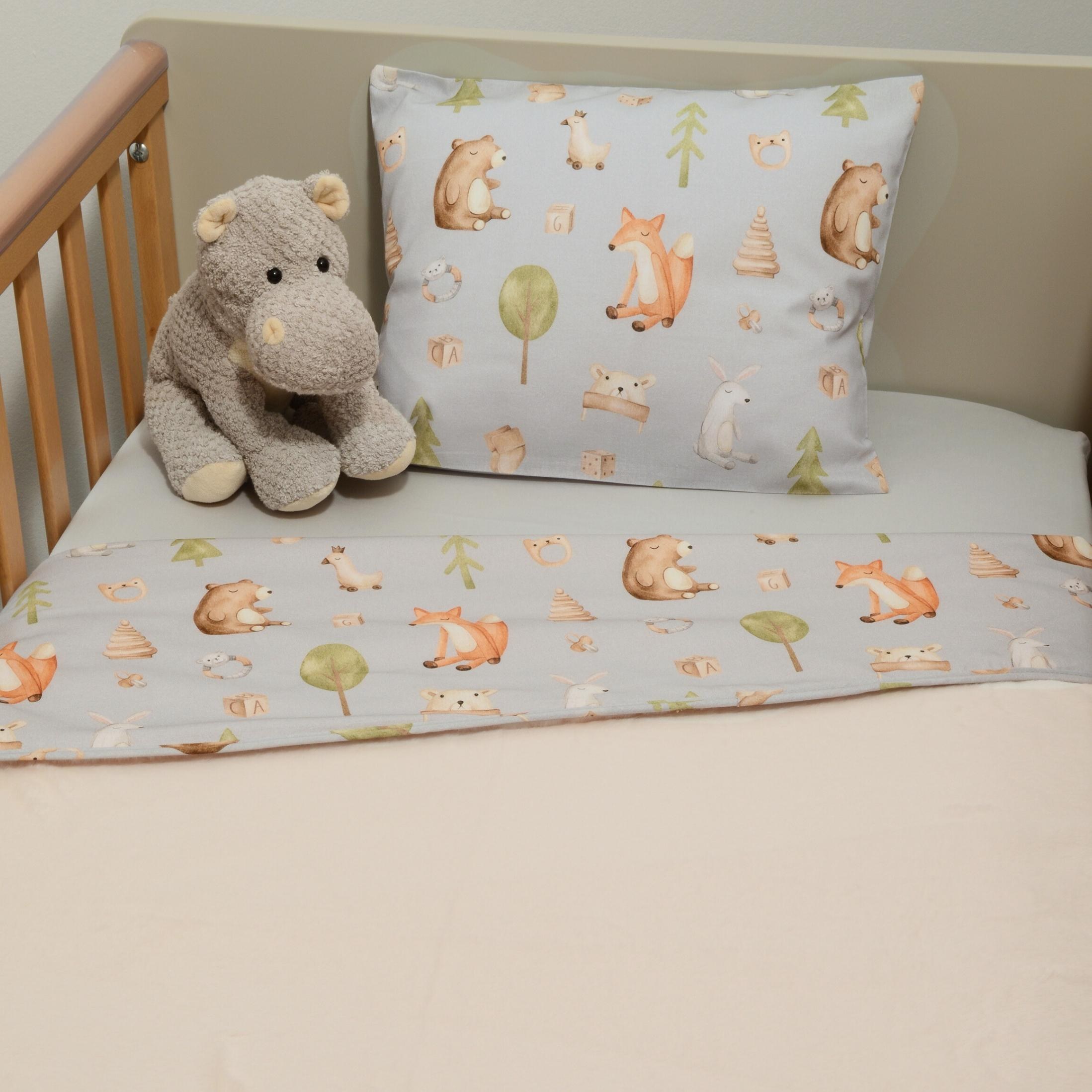 Minky ΝEW Κουβέρτα Κούνιας Διπλής Όψης 100x150 Des -427 Oliver Baby