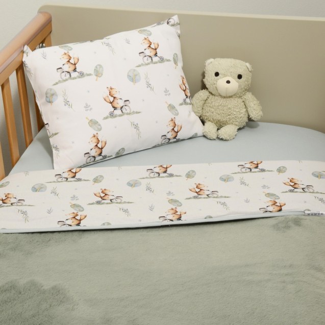 Minky ΝEW Κουβέρτα Λίκνου Διπλής Όψης 75x95 Des...