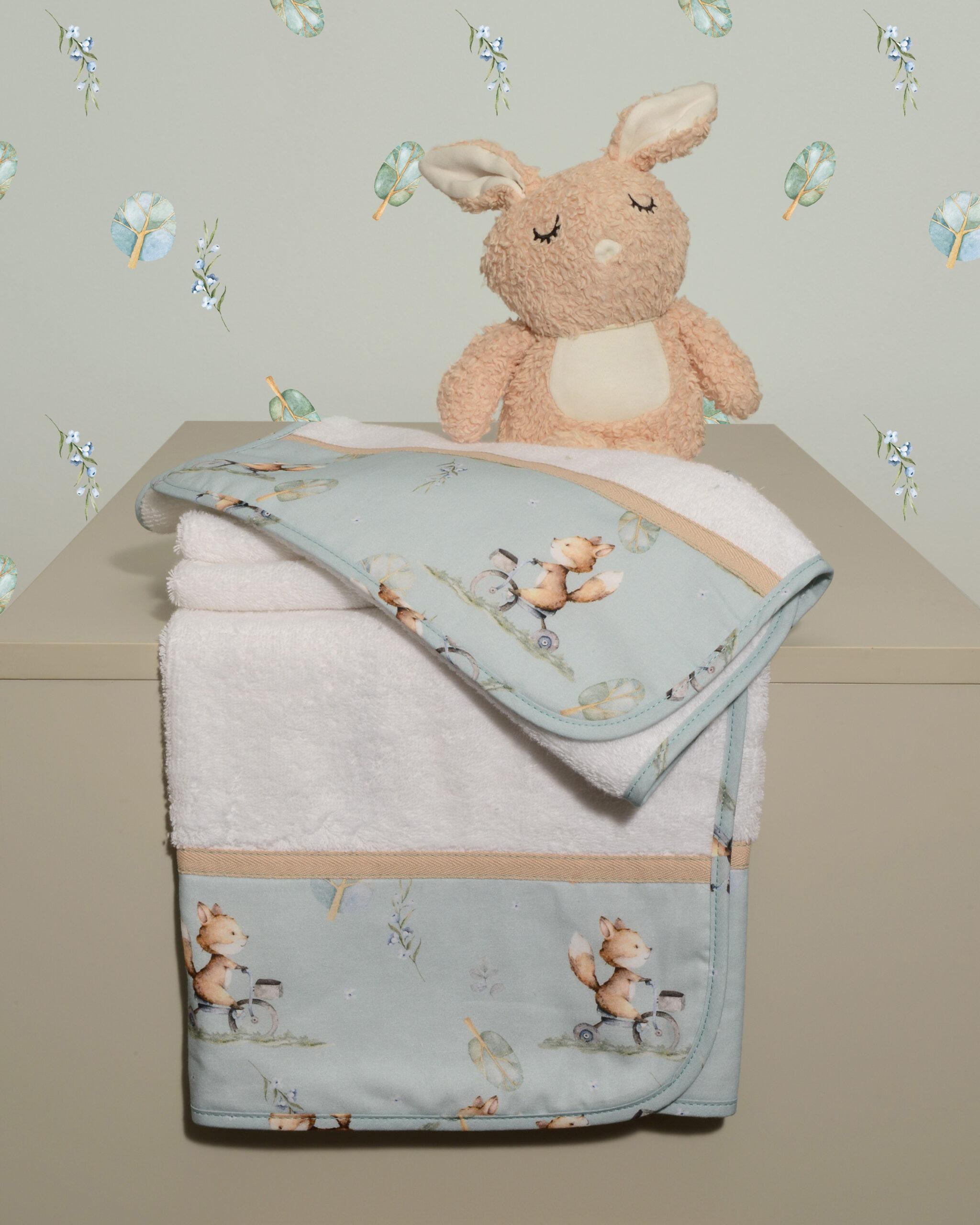 Σετ πετσέτες 2 τεμ 100% βαμβάκι 450 γρμ/τμ 30x50 & 70x120 Des -429 Oliver Baby