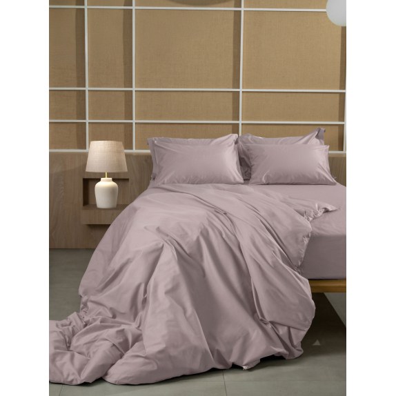 Σετ Σεντόνια Βαμβακοσατέν Omnia μονόχρωμα Powder King...