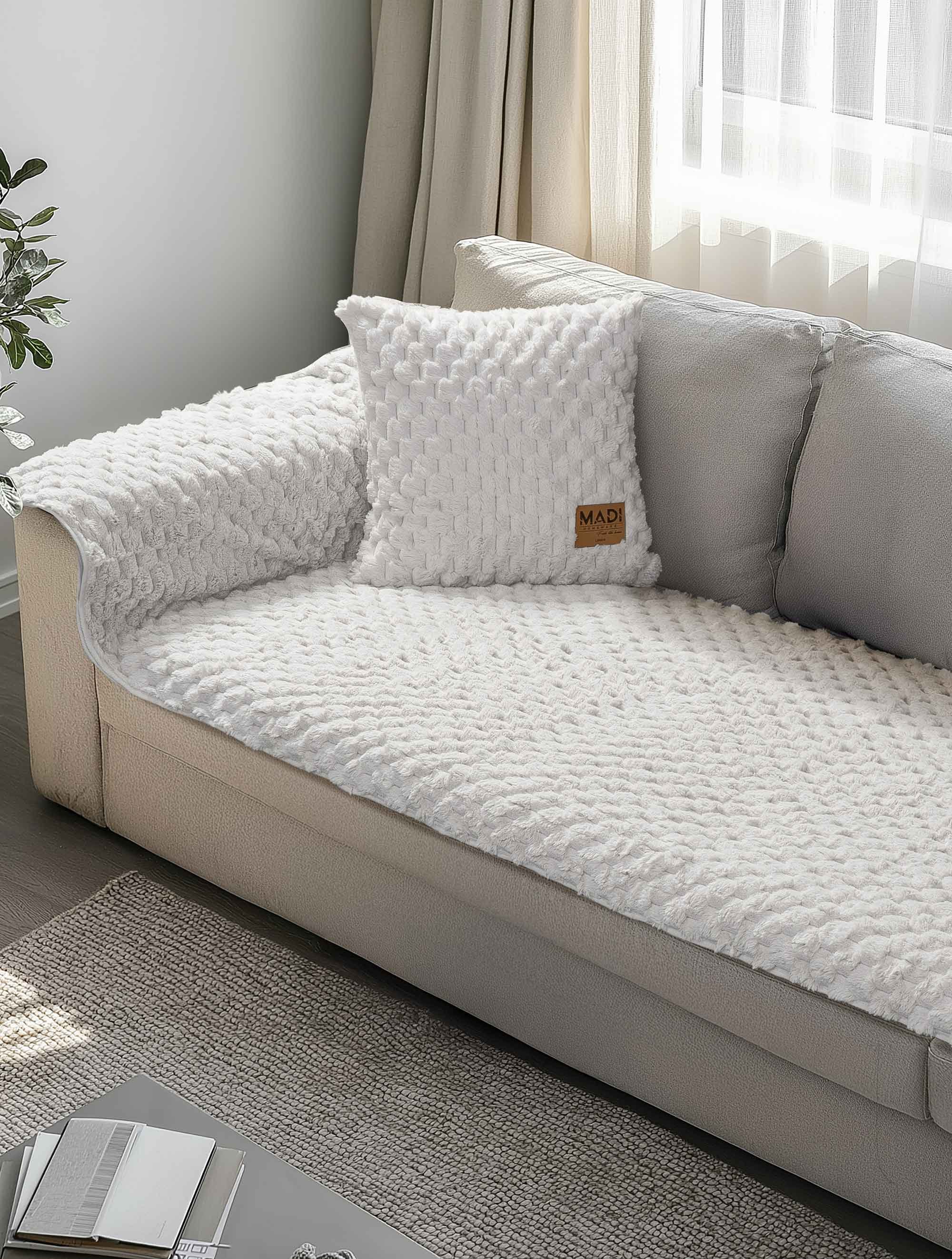 Μεμονωμένο γούνινo κάλύμμα MAISONY WHITE-5210186023426