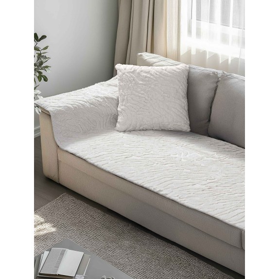 Μεμονωμένο γούνινo κάλύμμα SERANI WHITE-5210186023693