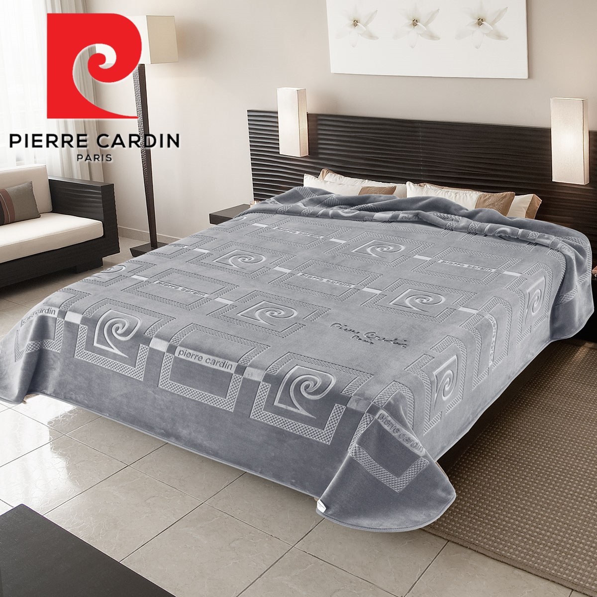 Κουβερτα Υπερδιπλη 220X240 Pierre Cardin Nancy 657 Grey
