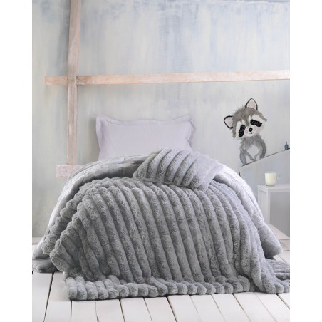 Παιδικό Κουβερτοπάπλωμα Μονό Rythmos Trinity Γκρι 160x220