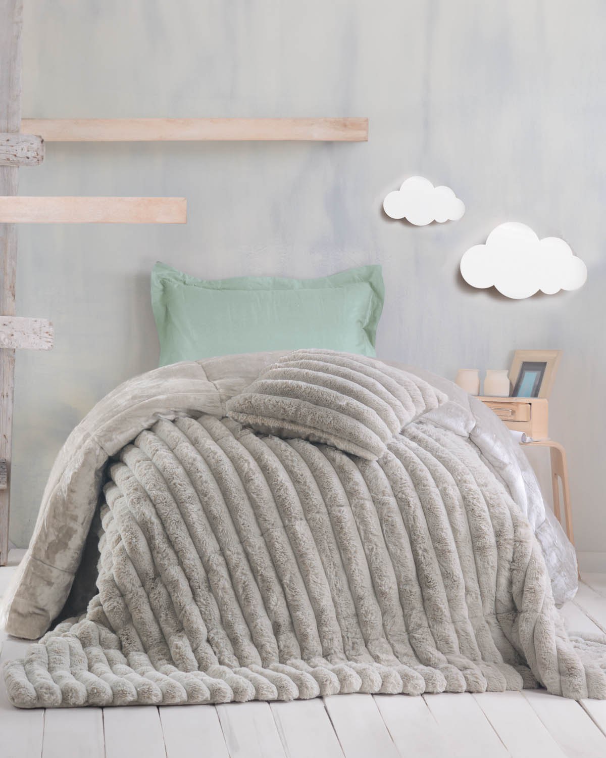 Παιδικό Κουβερτοπάπλωμα Μονό Rythmos Trinity Μπεζ 160x2