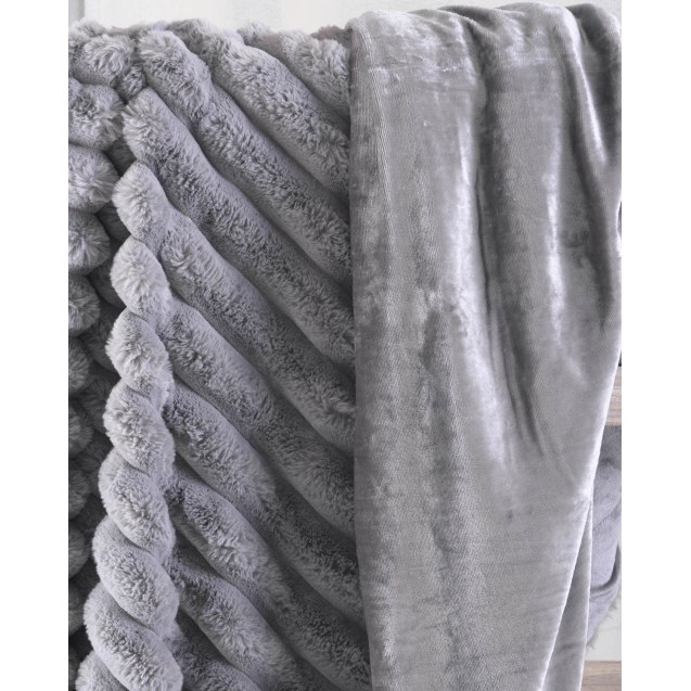 Κουβερτοπάπλωμα Μονό Rythmos Trinity Γκρι 160x220