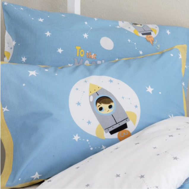 Σέτ Μαξιλαροθήκες Nima To the Moon 52x72