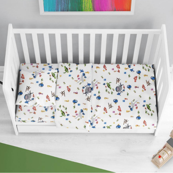 Σεντόνι Κούνιας Φανελένιο με Λάστιχο Dimcol Savanna 36...