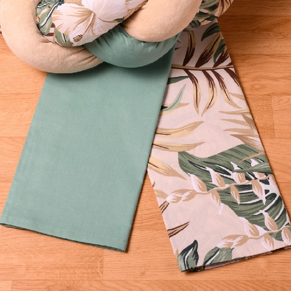 ΑΒΟ Σετ Σεντόνια Λίκνου 2Τμχ 70*120 Tropical Leaves