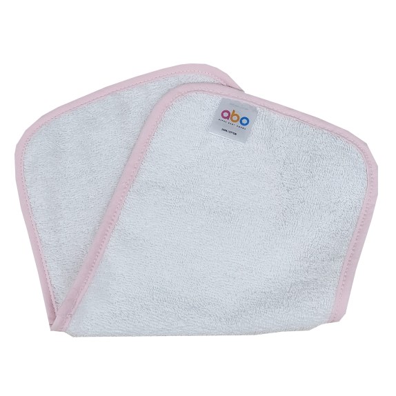 ΑΒΟ Λαβέτα Λευκή-Ροζ 20*40