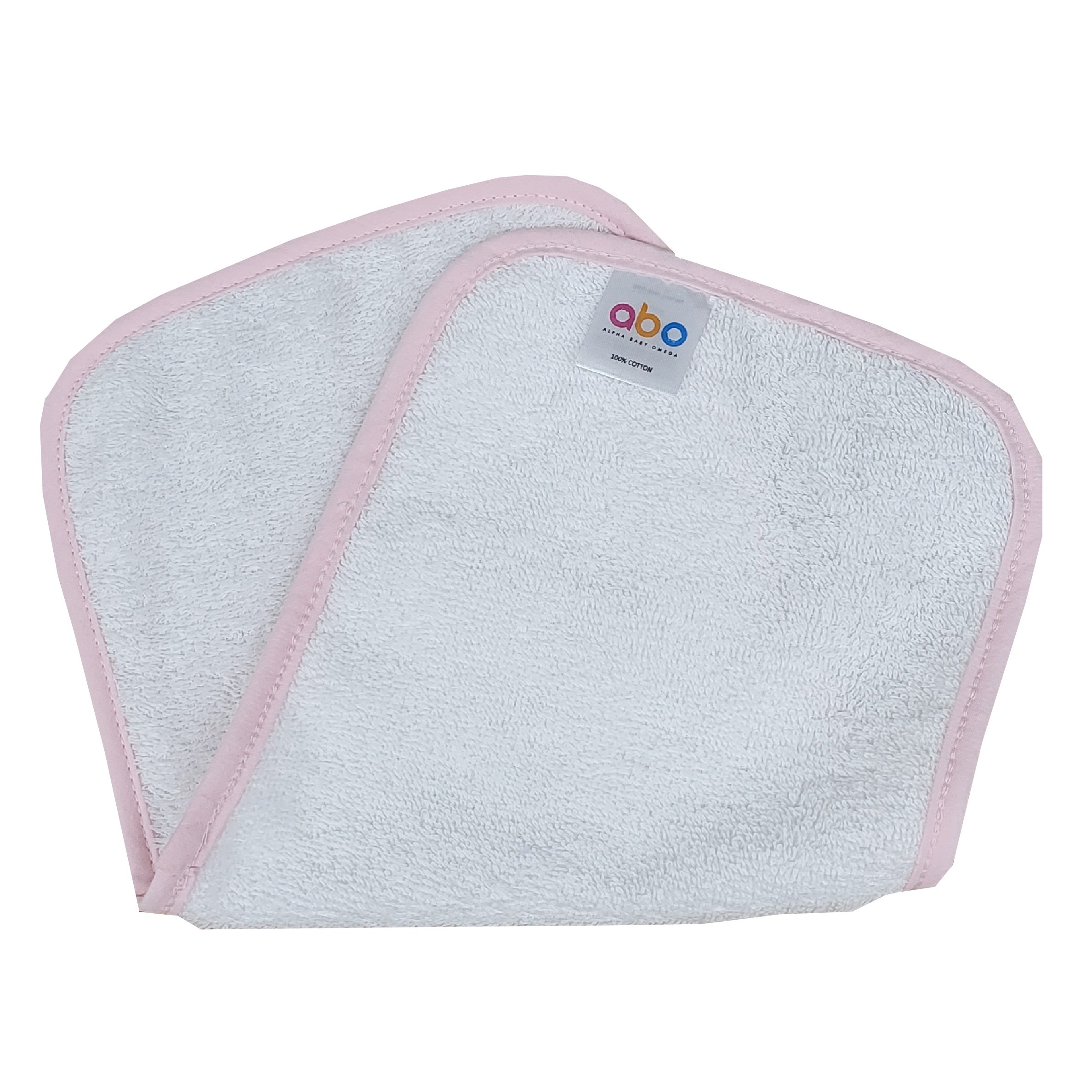 ΑΒΟ Λαβέτα Λευκή-Ροζ 20*40