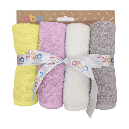 ΑΒΟ Σετ Λαβέτες Κίτρινο Ροζ Γκρι Λευκό 30*30