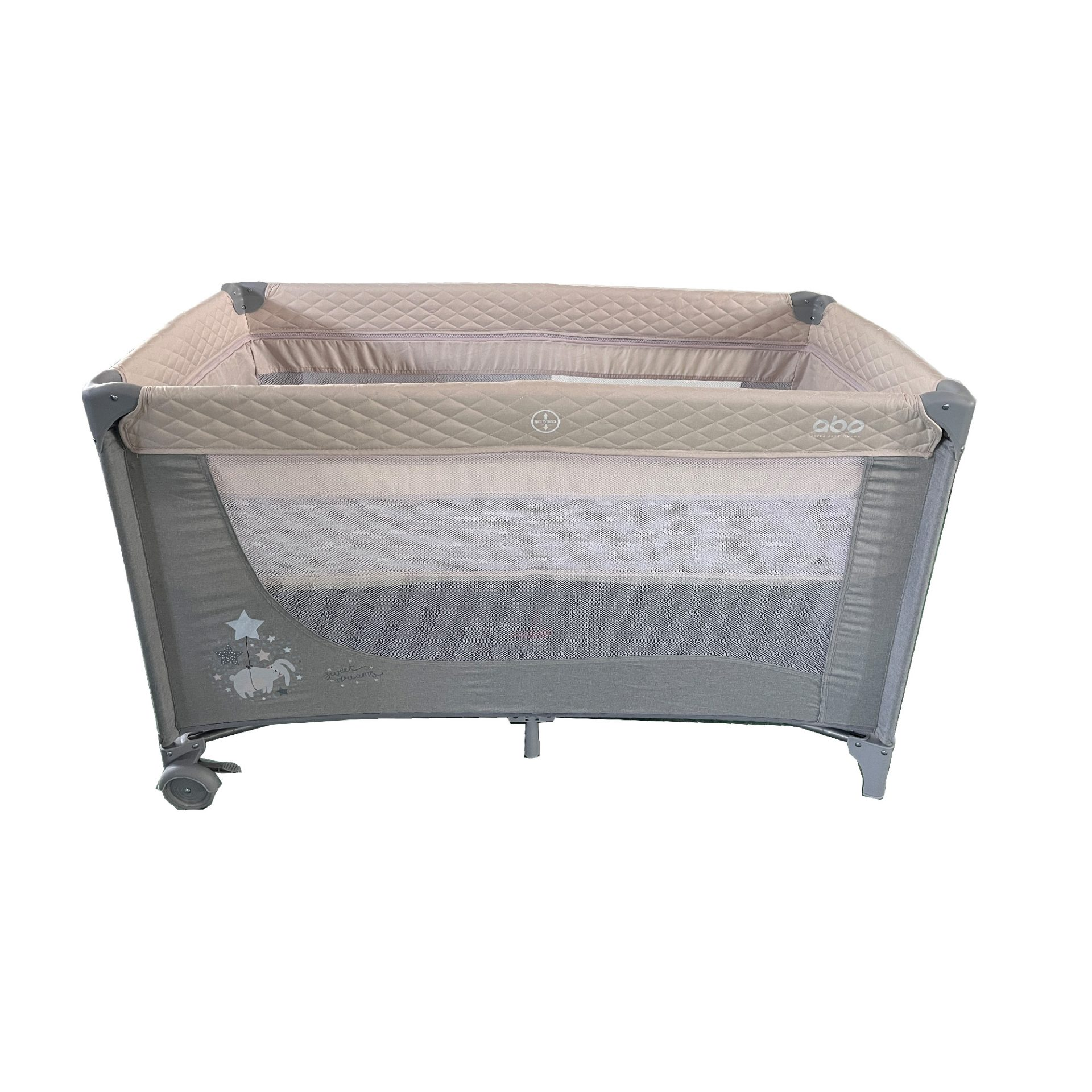 abo ΑΒΟ Παρκοκρέβατο Αβο Μπεζ 2 Θέσεων