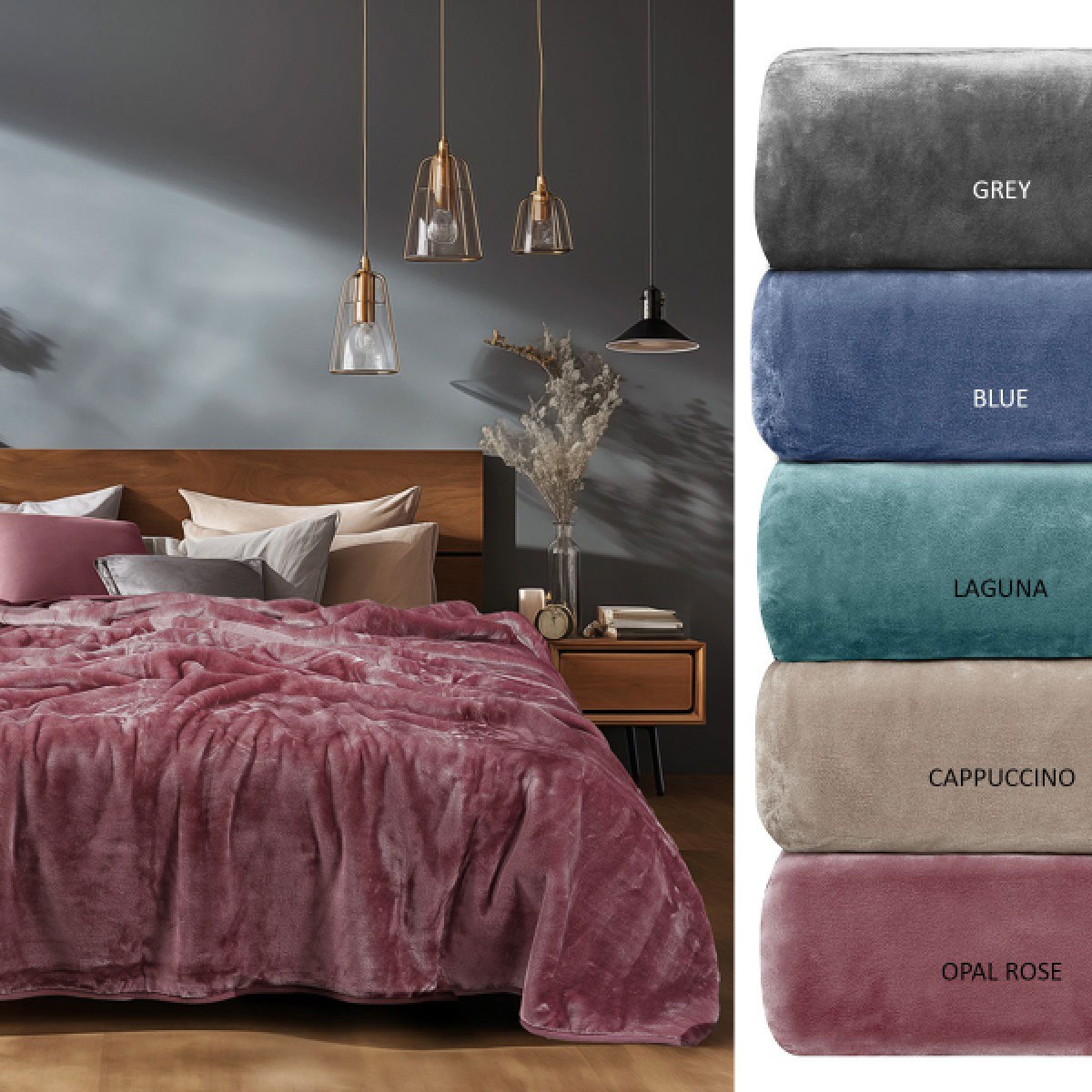 ΚΟΥΒΕΡΤΑ ΜΟΝΗ 160X220 ADAM HOME 700 - Opal Rose-AH-60183070164