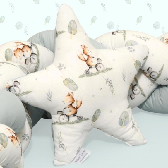 Μαξιλάρι Διακοσμητικό Αστέρι 37x37 cm Design 423 Oliver Baby