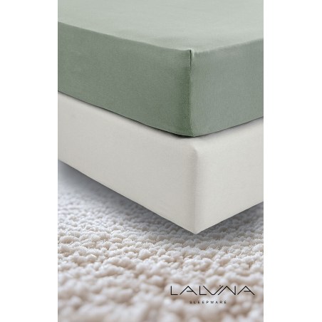 Σεντόνι με λάστιχο La Luna Jersey 120x200+40 Cool Khaki