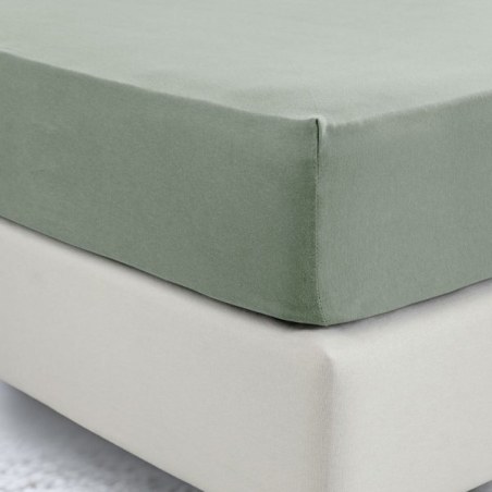 Σεντόνι με λάστιχο La Luna Jersey 100x200+40 Cool Khaki