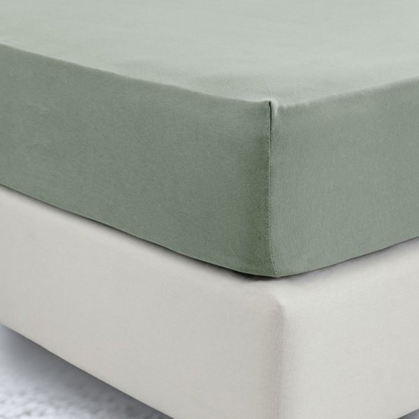 Σεντόνι με λάστιχο La Luna Jersey 100x200+40 Cool Khaki