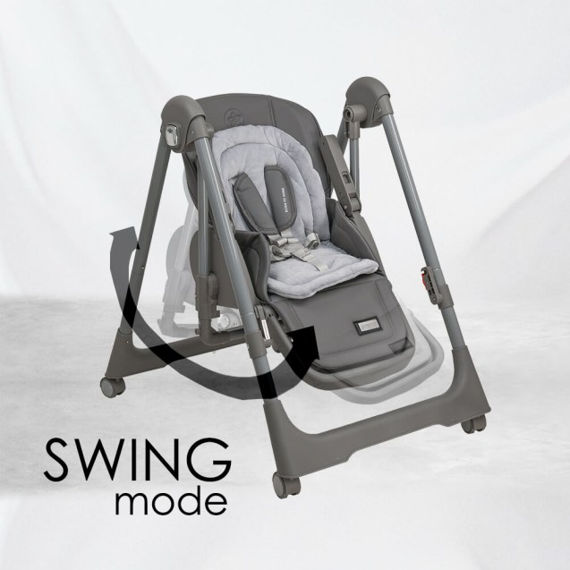 Καρεκλάκι Φαγητού Bebe Stars Nuovo 2 in 1 Grey...
