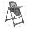 Καρεκλάκι Φαγητού Bebe Stars Nuovo 2 in 1 Grey 867-186