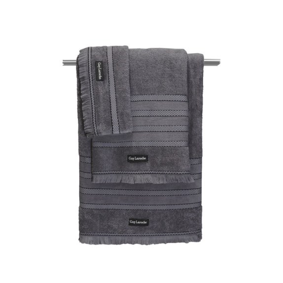 Σετ Πετσέτες 3 Τεμαχίων Guy Laroche Sarlin Anthracite