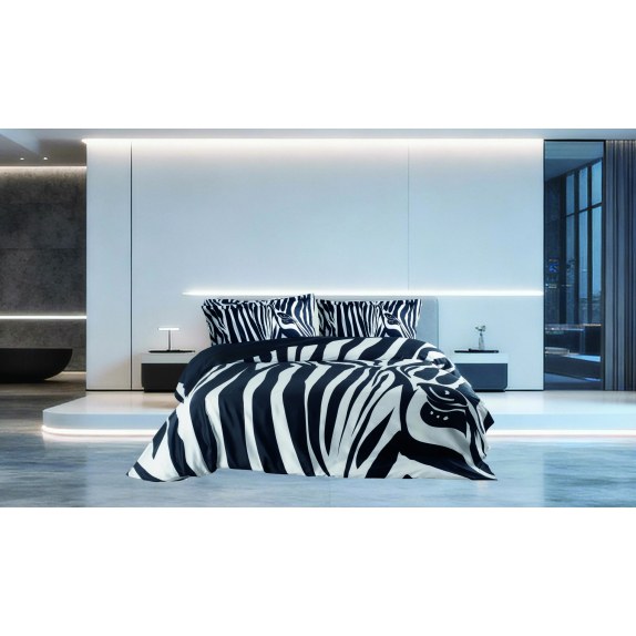 Σετ Σεντόνια Υπέρδιπλα 4 Τεμαχίων Makis Tselios Zebra...