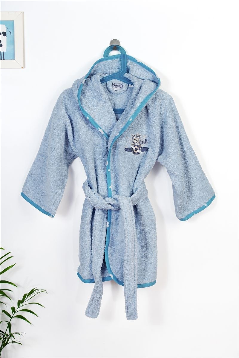 Μπουρνούζι Με Κέντημα Dimcol Aviator 183 Size: 02 Sky Blue