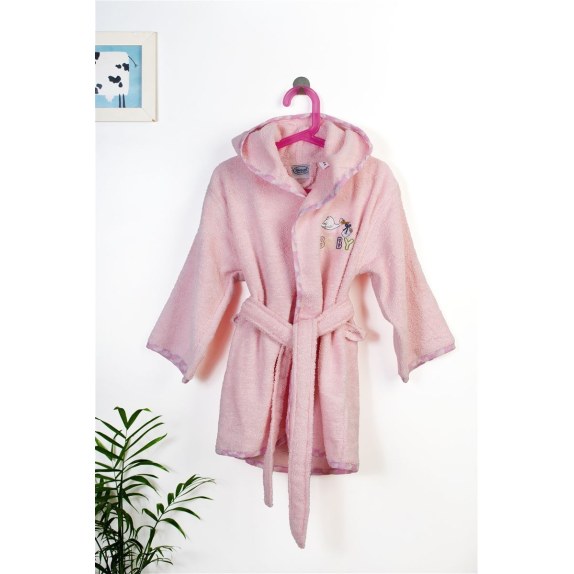 Μπουρνούζι Με Κέντημα Dimcol Stork 192 Size: 02 Pink