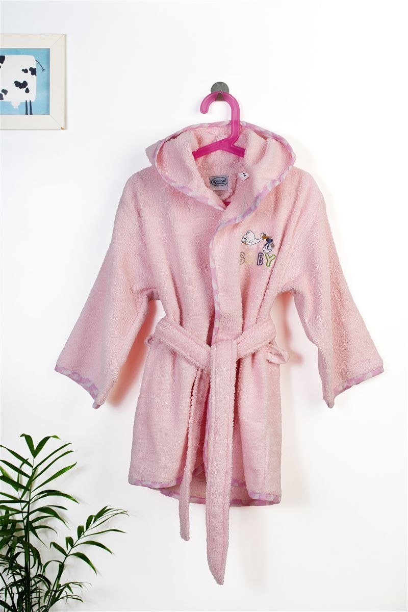 Μπουρνούζι Με Κέντημα Dimcol Stork 192 Size: 04 Pink