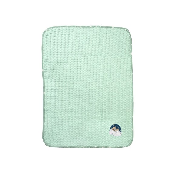 Κουβέρτα Πικέ Αγκαλιάς Dimcol Cloudy Bear 178 80X110 Mint